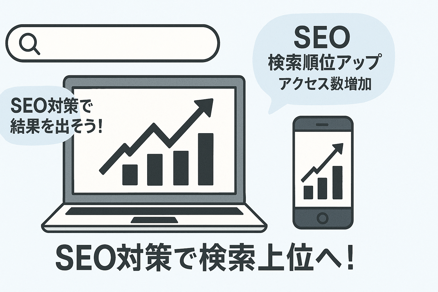 検索順位が上昇するSEO対策のイメージ画像